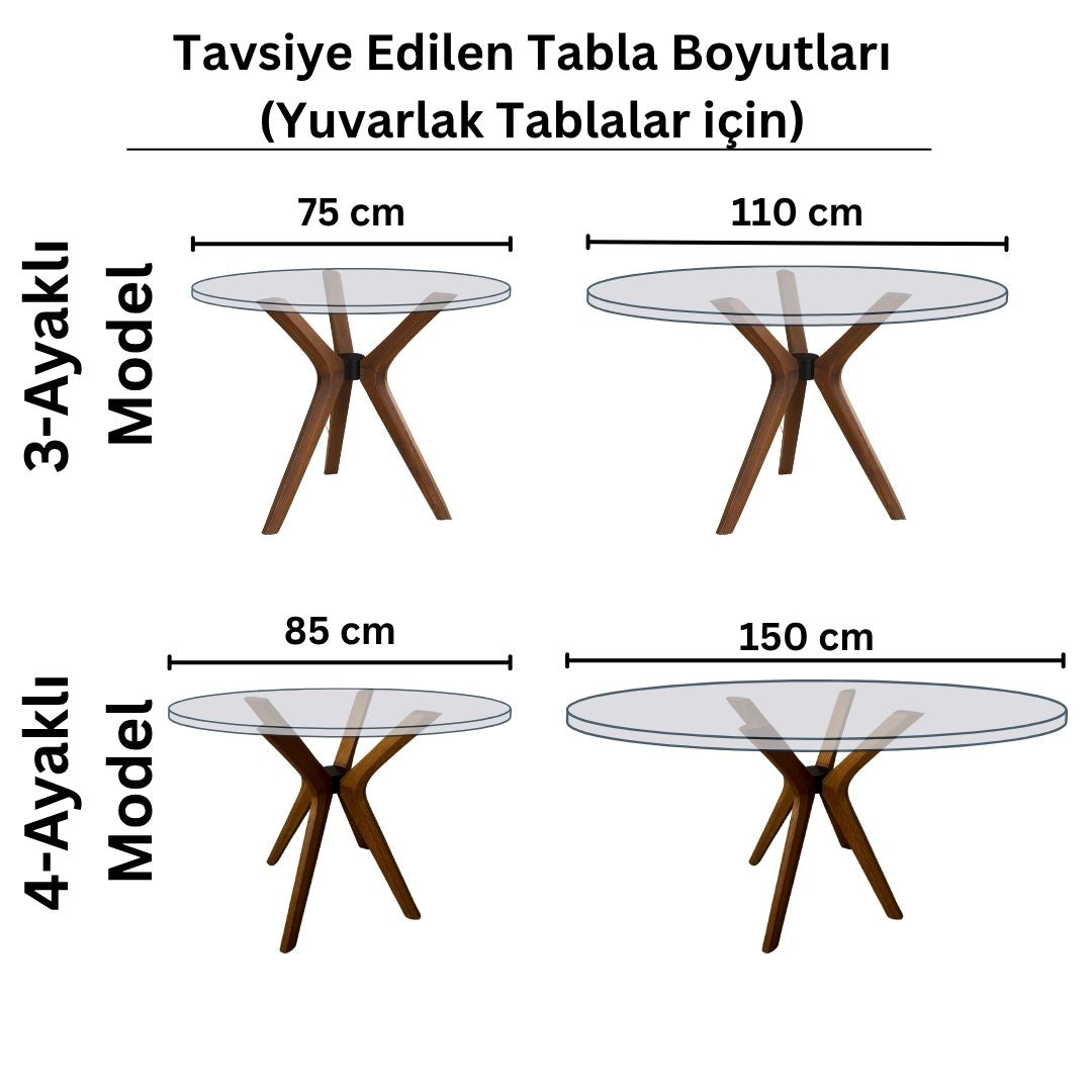 Kelebek Masa Ayağı - 4 Ayaklı