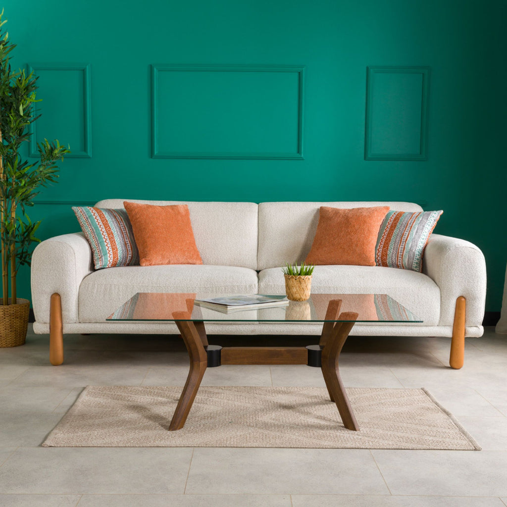 Luna Dikdörtgen Cam Orta Sehpa