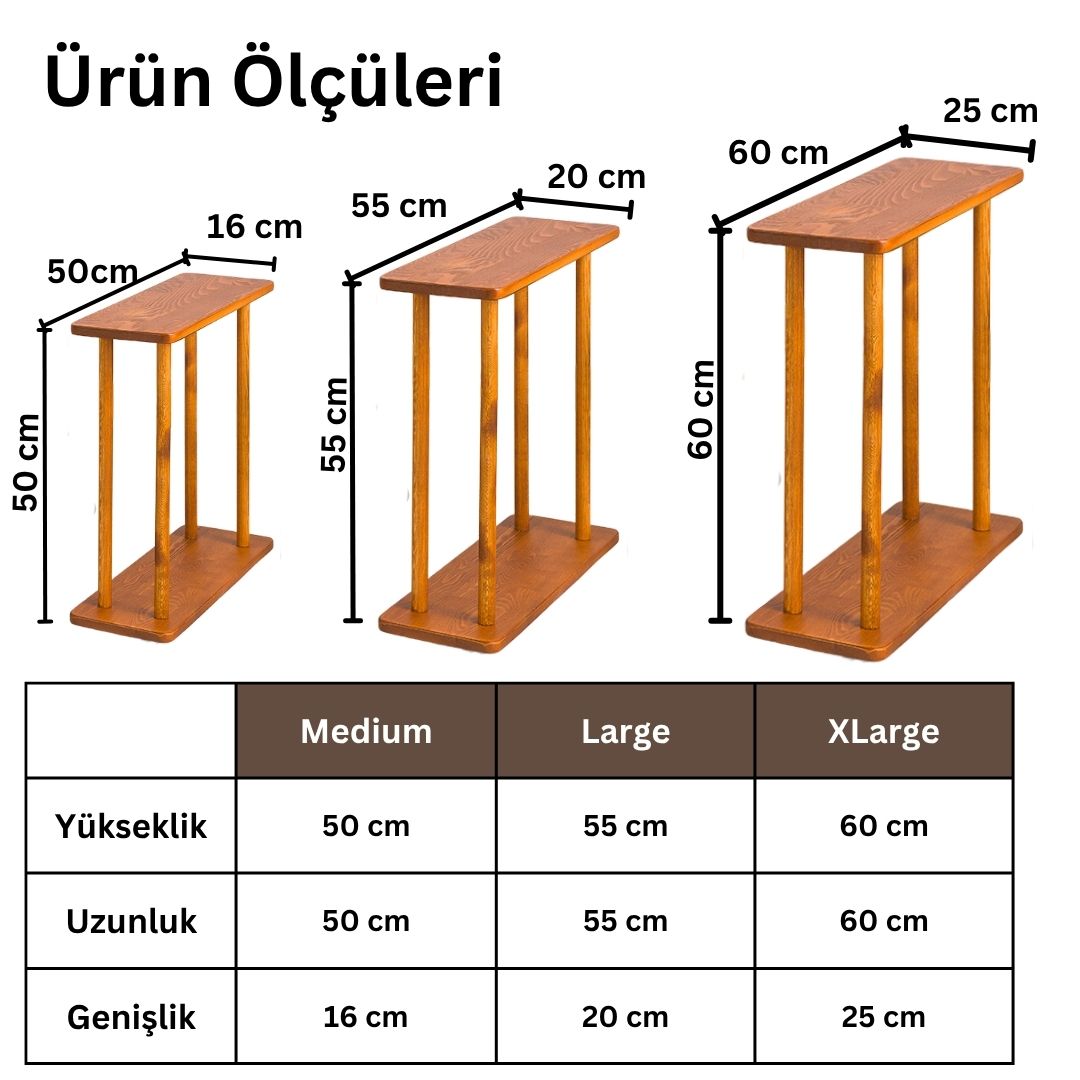 Mira Dikdörtgen Yan Sehpa