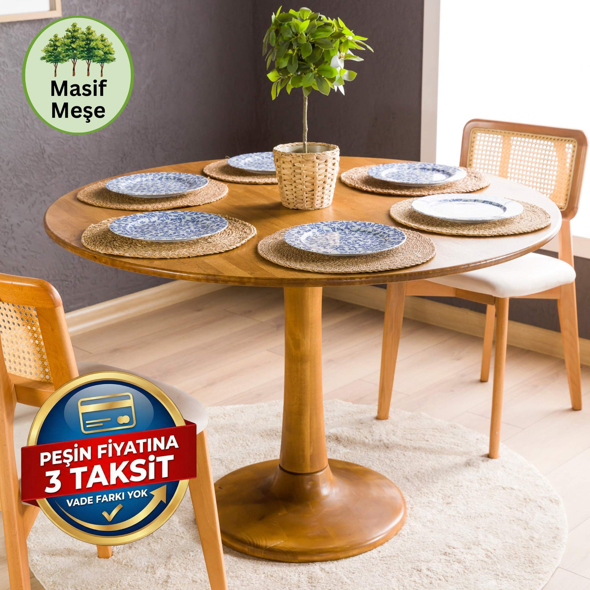 Lale Yuvarlak Yemek Masası