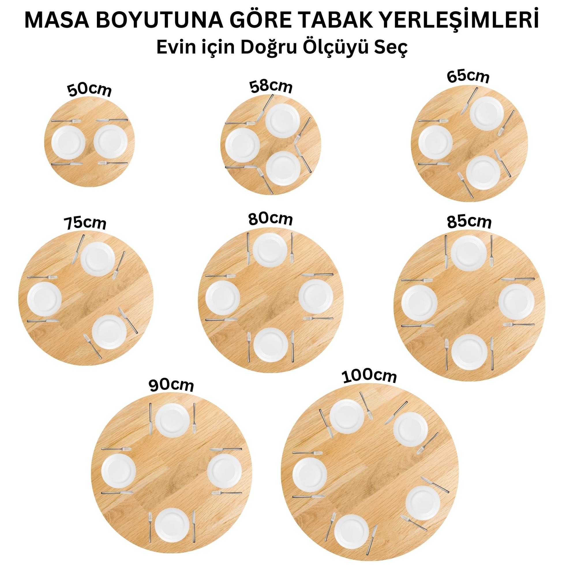 Lale Yuvarlak Yemek Masası