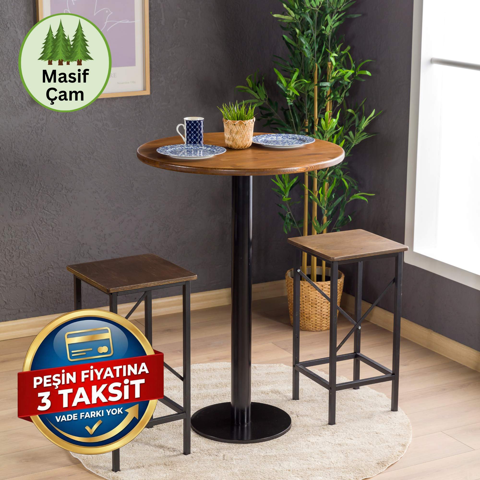 Lila Uzun Bistro Masası