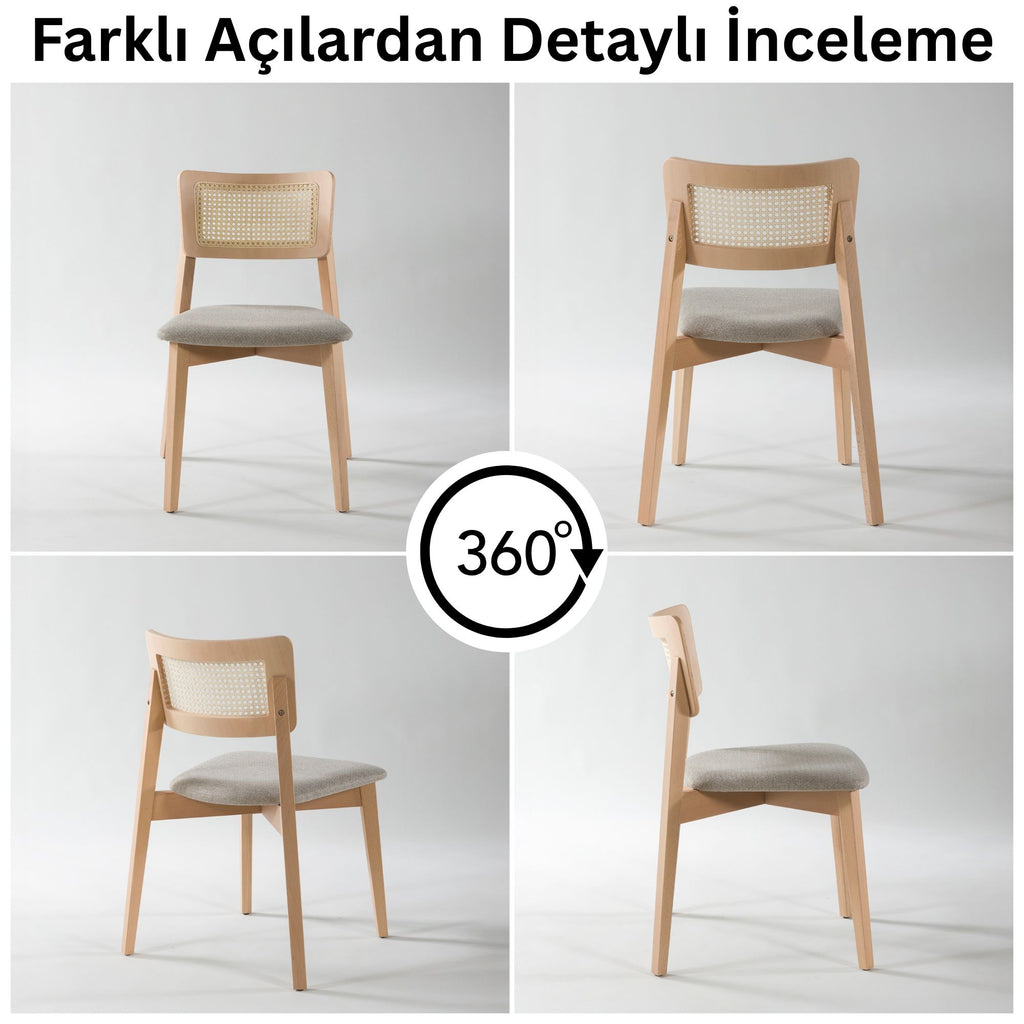 İrem Masif Kayın Sandalye (2'li Set)