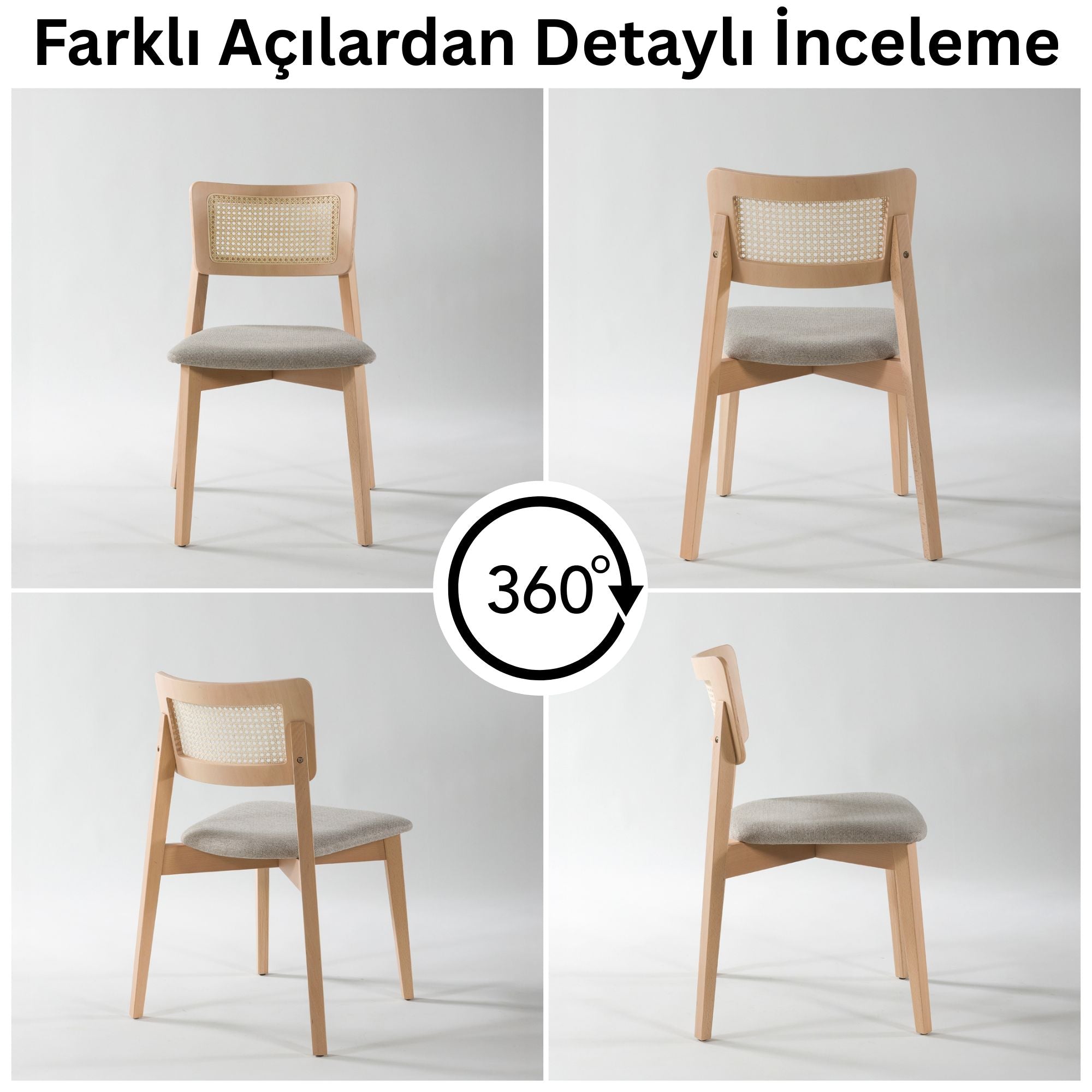 İrem Masif Kayın Sandalye (2'li Set)