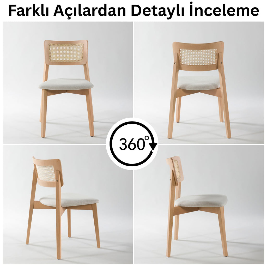 İrem Masif Kayın Sandalye (2'li Set)