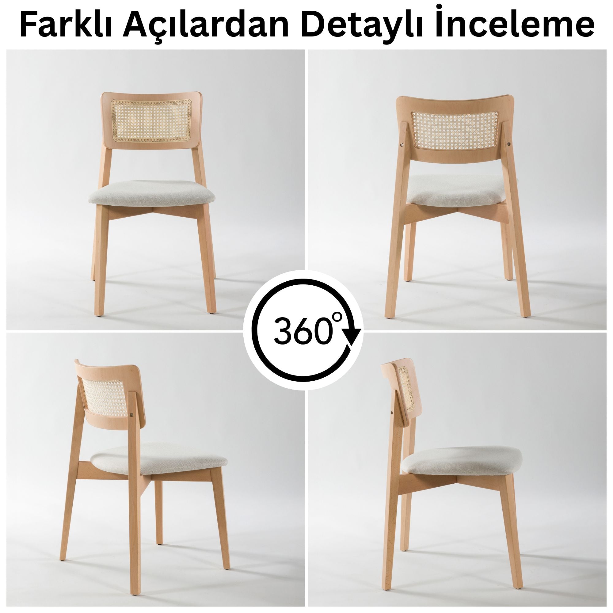 İrem Masif Kayın Sandalye (2'li Set)