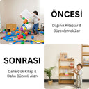 Kuri Montessori Oyuncak ve Kitap Düzenleyici Raf
