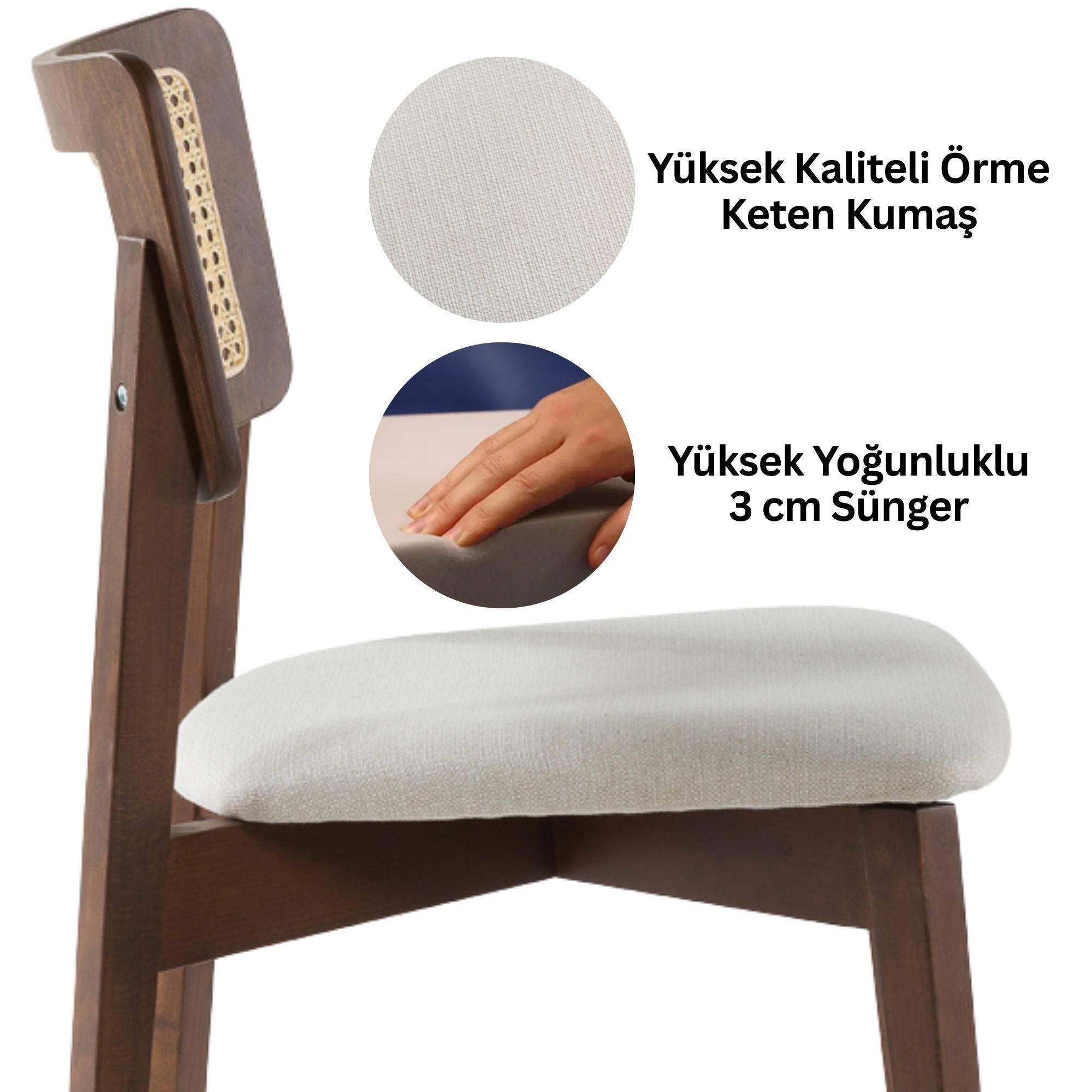 İrem Masif Kayın Sandalye (2'li Set)