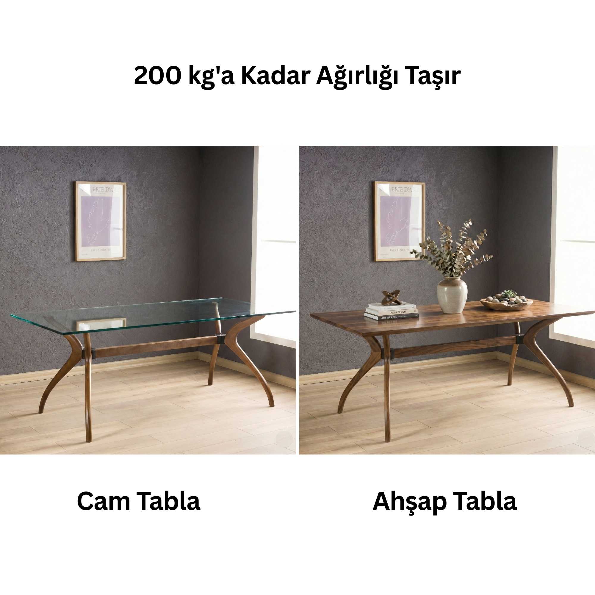 Samyeli Dikdörtgen Masa Ayağı