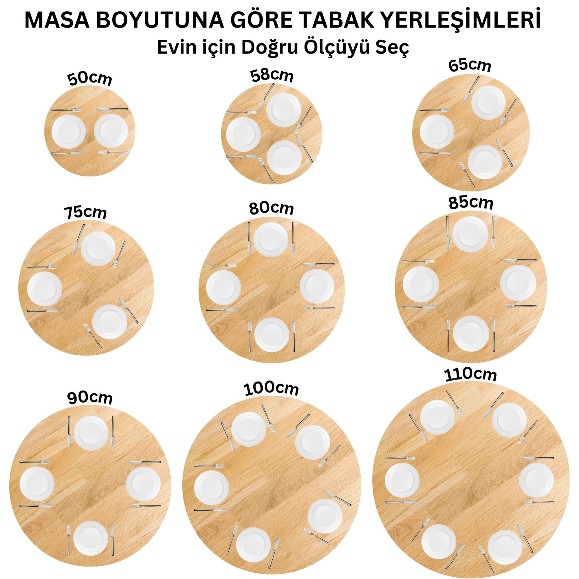 Lale Yuvarlak Yemek Masası